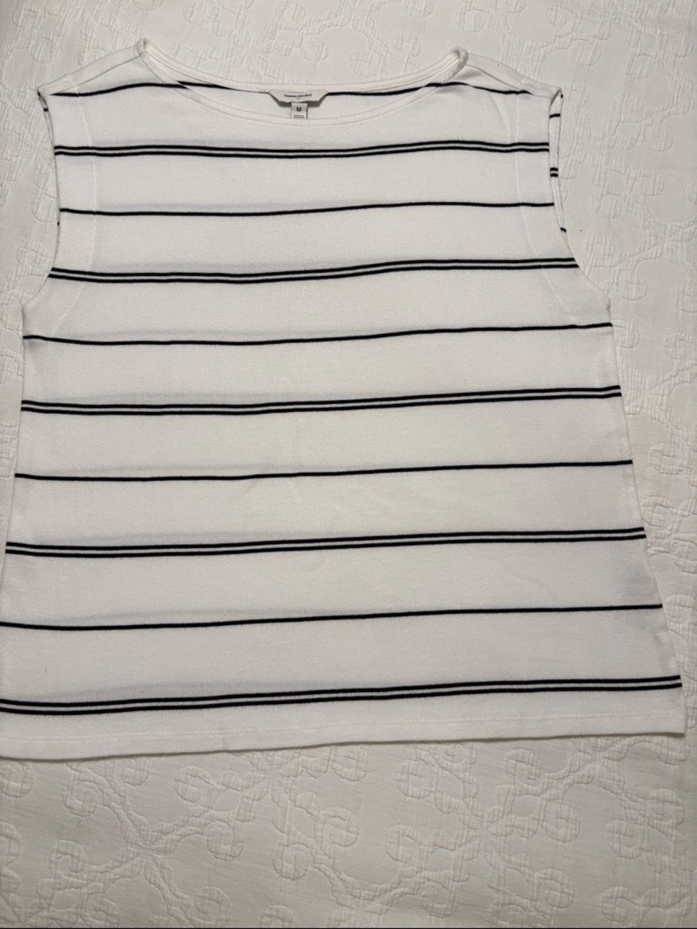 Banana Republic White Ribbed Tank Top